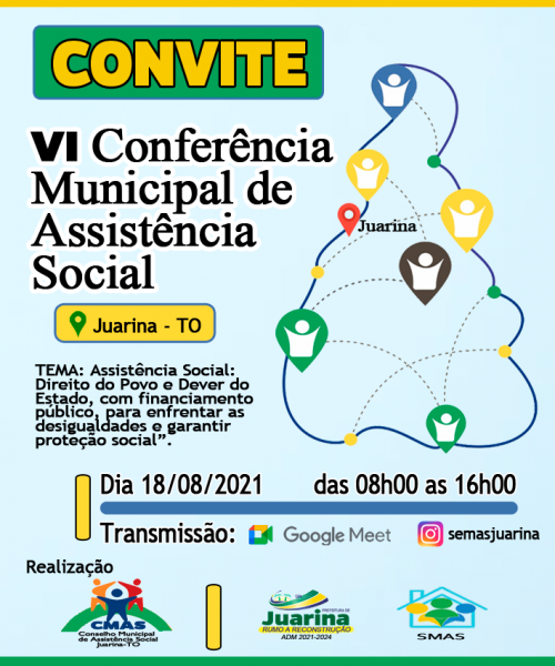 Convite VI Conferência de Assistência Social - Juarina-TO